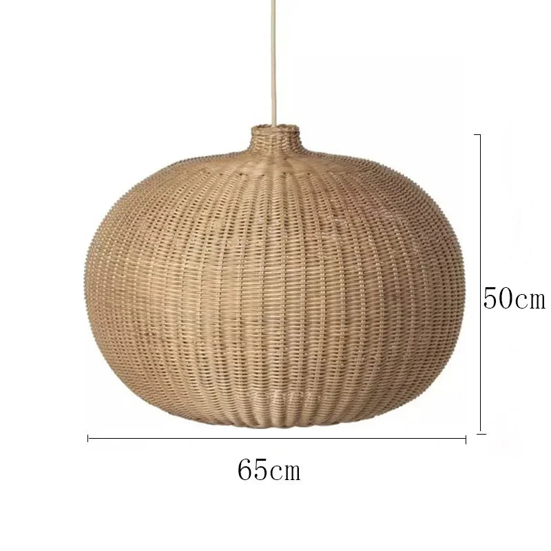 Bohemian Wicker Pendant Light - hanglampen - verlicht