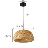ZenWeave Bamboe Hanglamp – Handgeweven Oosterse Stijl voor Huis en Restaurant