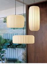 Modern Japanese Wabi Sabi Zijdehanglamp