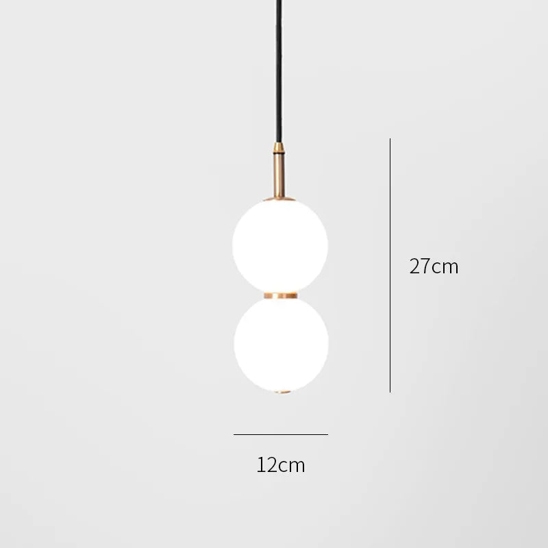 NordLume DuoSphere – Scandinavische Dubbele Glazen Hanglamp - hanglampen - in de kamer