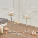 LumaVase Glazen Kandelaar Set
