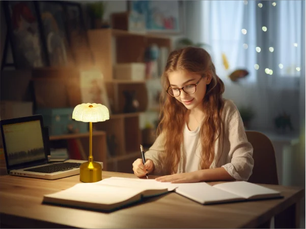 LumiVintage 3000 – Retro LED Tafellamp met Touchbediening en 3000mAh Oplaadbare Batterij