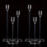 LumenAcry Heldere Acryl Kandelaar Set (3-delig)