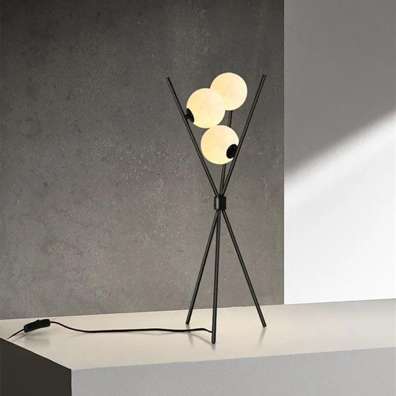 LunaGlow 3D Maan Vloerlamp – Elegante LED Tripod Lamp voor Woonkamer, Slaapkamer & Studieruimte - vloerlamp - detail