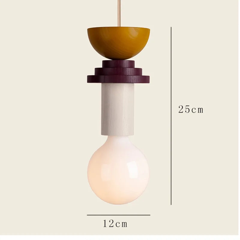 Nordic Wooden Glow - plafondlamp - gemonteerd