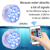 LUMISNAP 10-LED RGB Onderwaterlampen met Magnetische Bevestiging