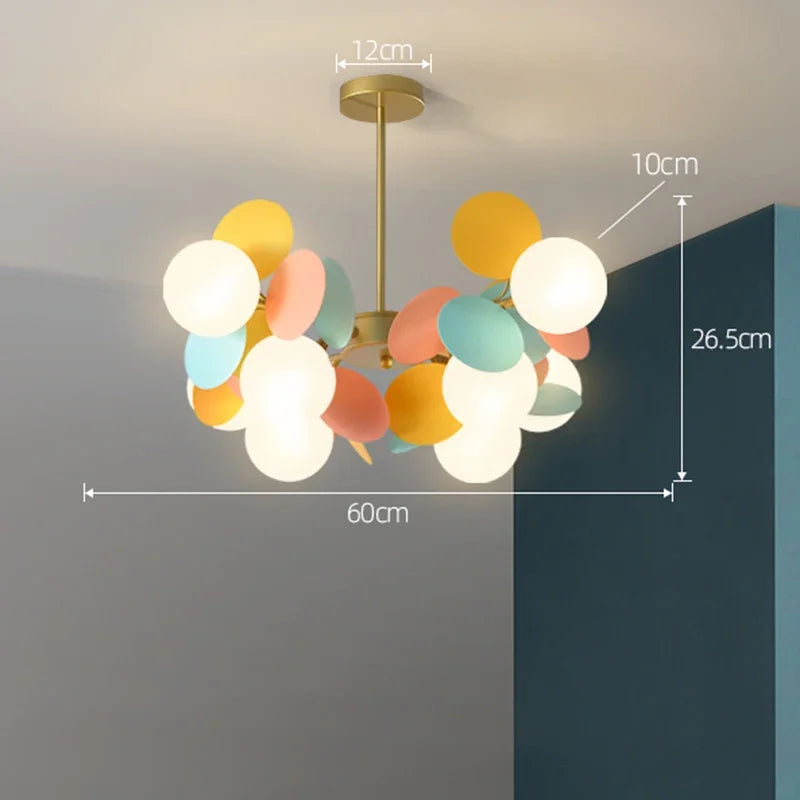 NatureGlow Kleurrijke Tak Kroonluchter - hanglampen - sfeerbeeld