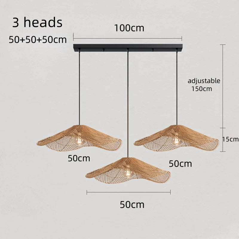 Handgemaakte Rotan Hanglamp - hanglampen - close-up
