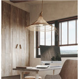 “RattanAura Wabi-Sabi Hanglamp” – Japanse LED Pendel Lamp met Ratten-Design