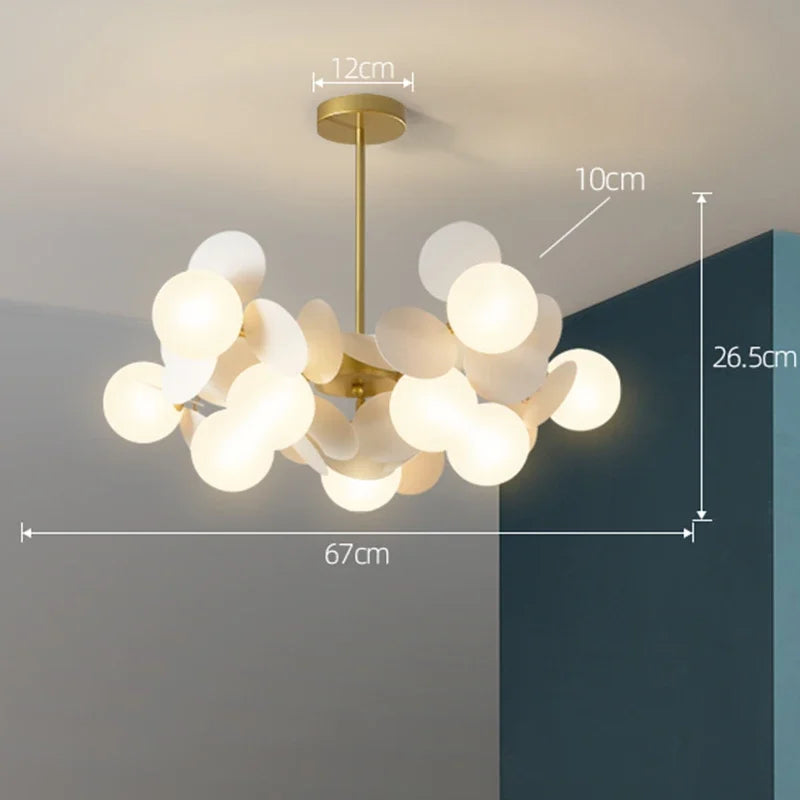 NatureGlow Kleurrijke Tak Kroonluchter - hanglampen