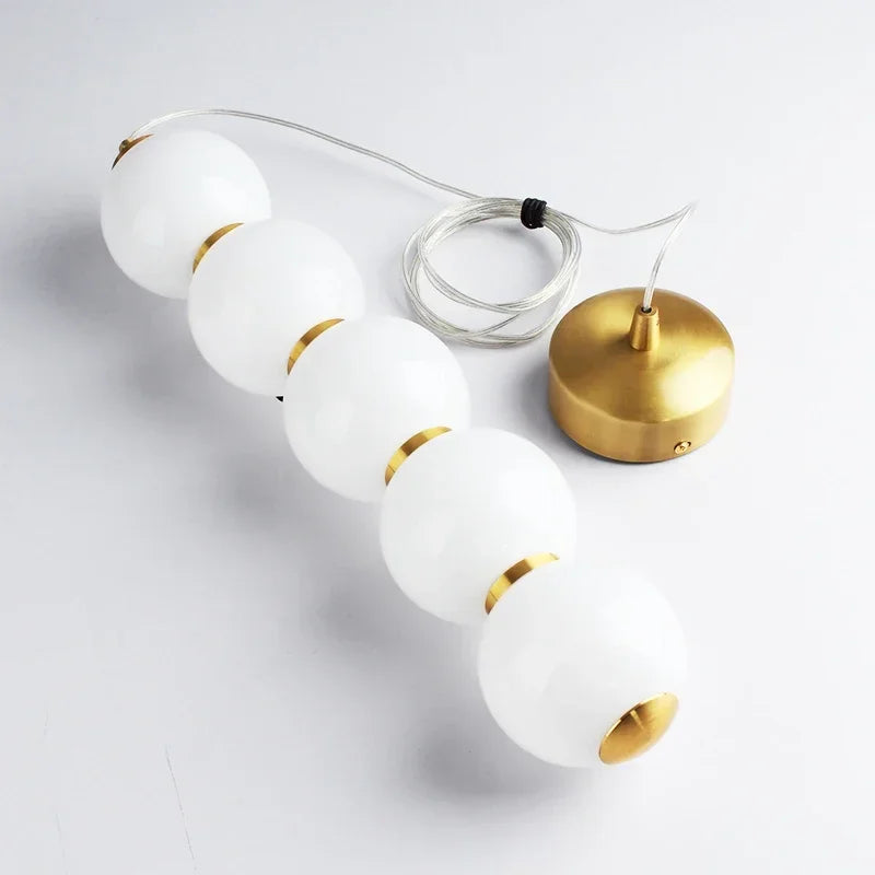 Luxe Moderne Glazen Bol Hanglamp – Dimbare LED Plafondlamp - hanglampen - in de kamer