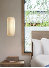 Modern Japanese Wabi Sabi Zijdehanglamp