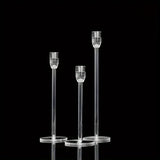 LumenAcry Heldere Acryl Kandelaar Set (3-delig)