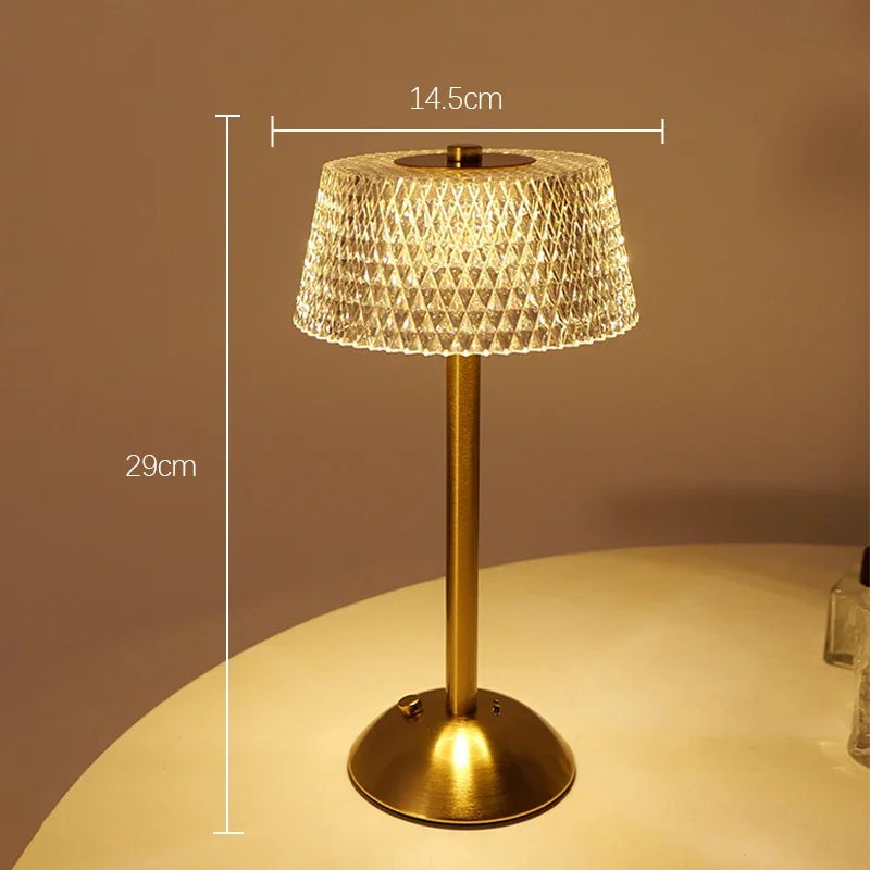 LumaGlow Touch – Oplaadbaar Glazen LED Nachtlampje