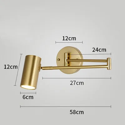 LUXARM Verstelbare Wandlamp met Lange Arm - wandlamp - close-up