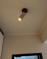 LumiSabi Travertin Natuursteen LED Plafondlamp – Moderne Wabi-Sabi Lamp