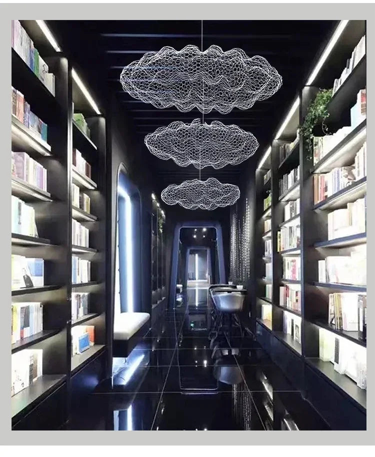 Deense Designer IJzeren Mesh Wolk Hanglamp - hanglampen - sfeerbeeld