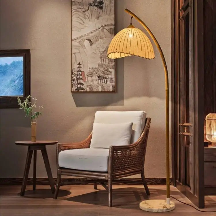 ZenGlow Wabi-Sabi LED Vloerlamp – Scandinavisch Minimalisme & Japans Design voor een Rustgevende Sfeer - vloerlampen - in de 