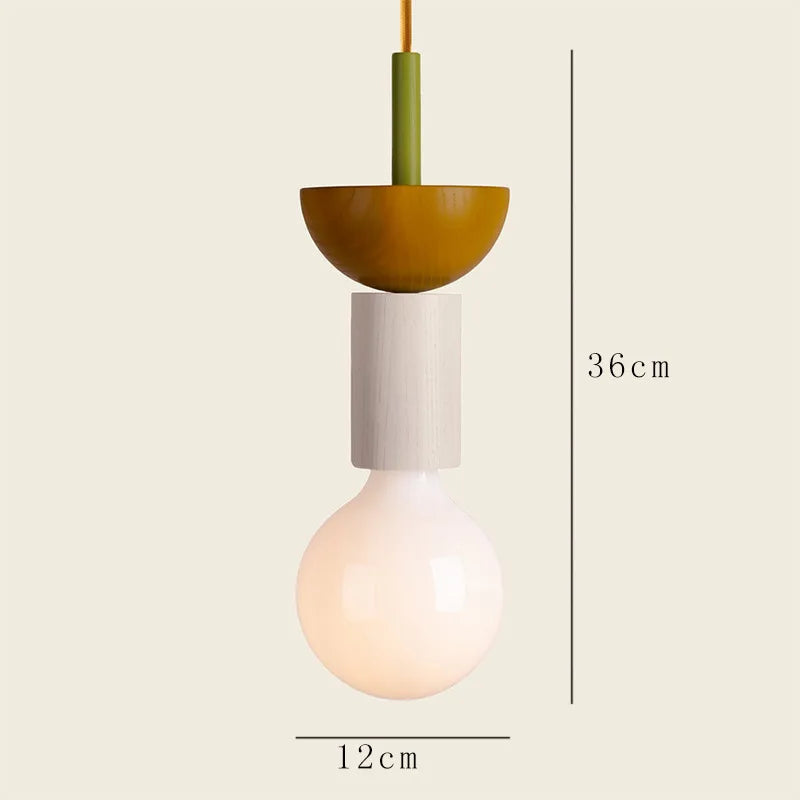 Nordic Wooden Glow - plafondlamp - verlicht