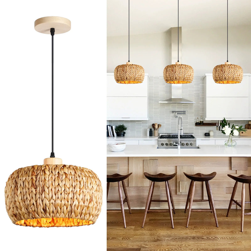 NaturaRiet Rieten Hanglamp – Authentieke Sfeer in een Modern Jasje