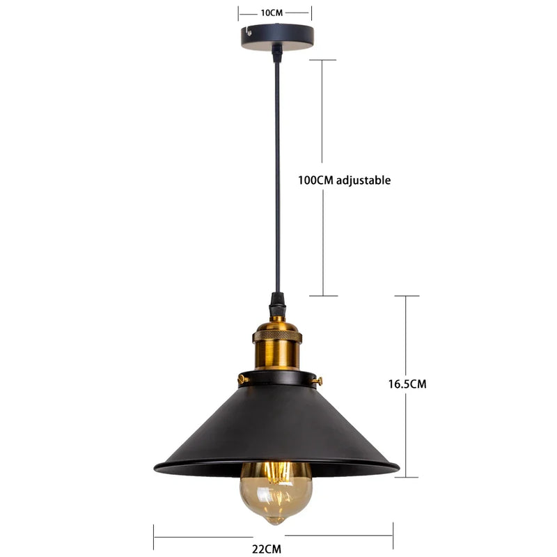 IronGlow Vintage LED Hanglamp – Retro Industriële Verlichting voor Keuken & Woonruimte