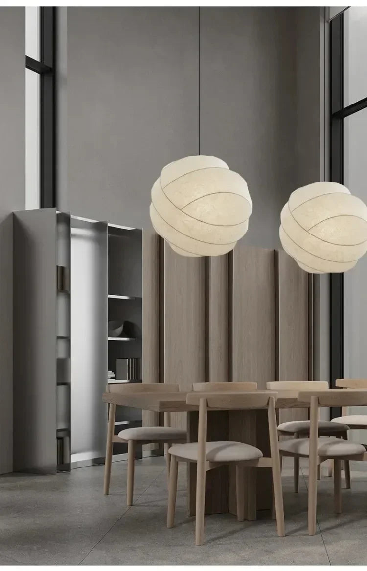 Noguchi Wabi Sphere – Japanse Stijl Papieren Hanglamp - hanglampen - materiaaldetail