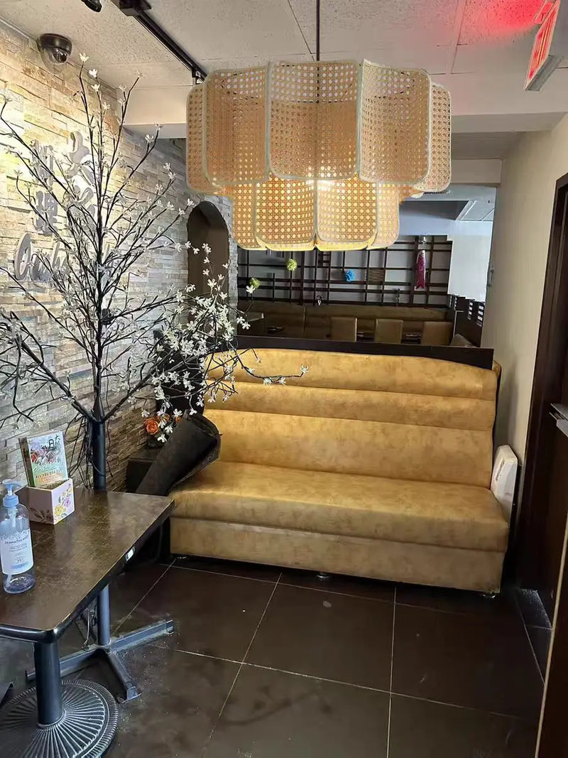 Japanse Wabi Sabi Boheemse Rotan Hanglamp