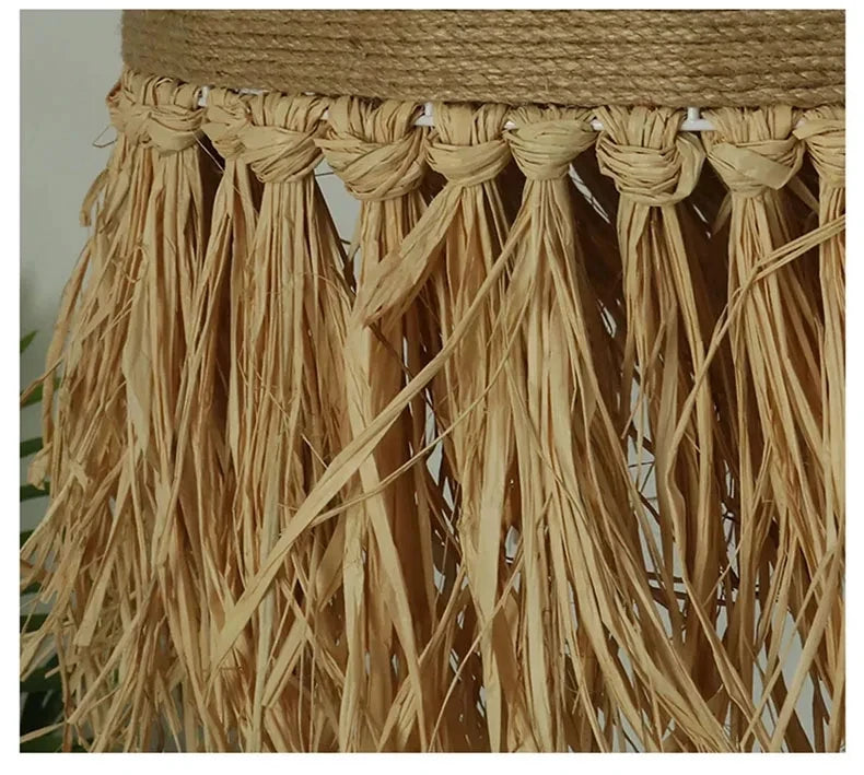 Handgeweven Rotan Hanglamp - hanglampen - close-up