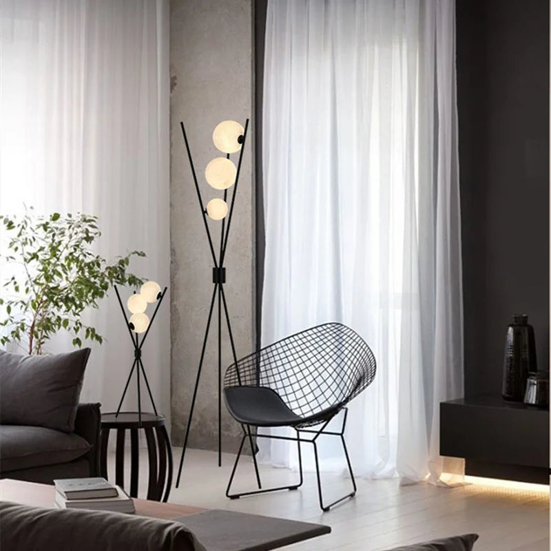 LunaGlow 3D Maan Vloerlamp – Elegante LED Tripod Lamp voor Woonkamer, Slaapkamer & Studieruimte - vloerlamp - afmetingen