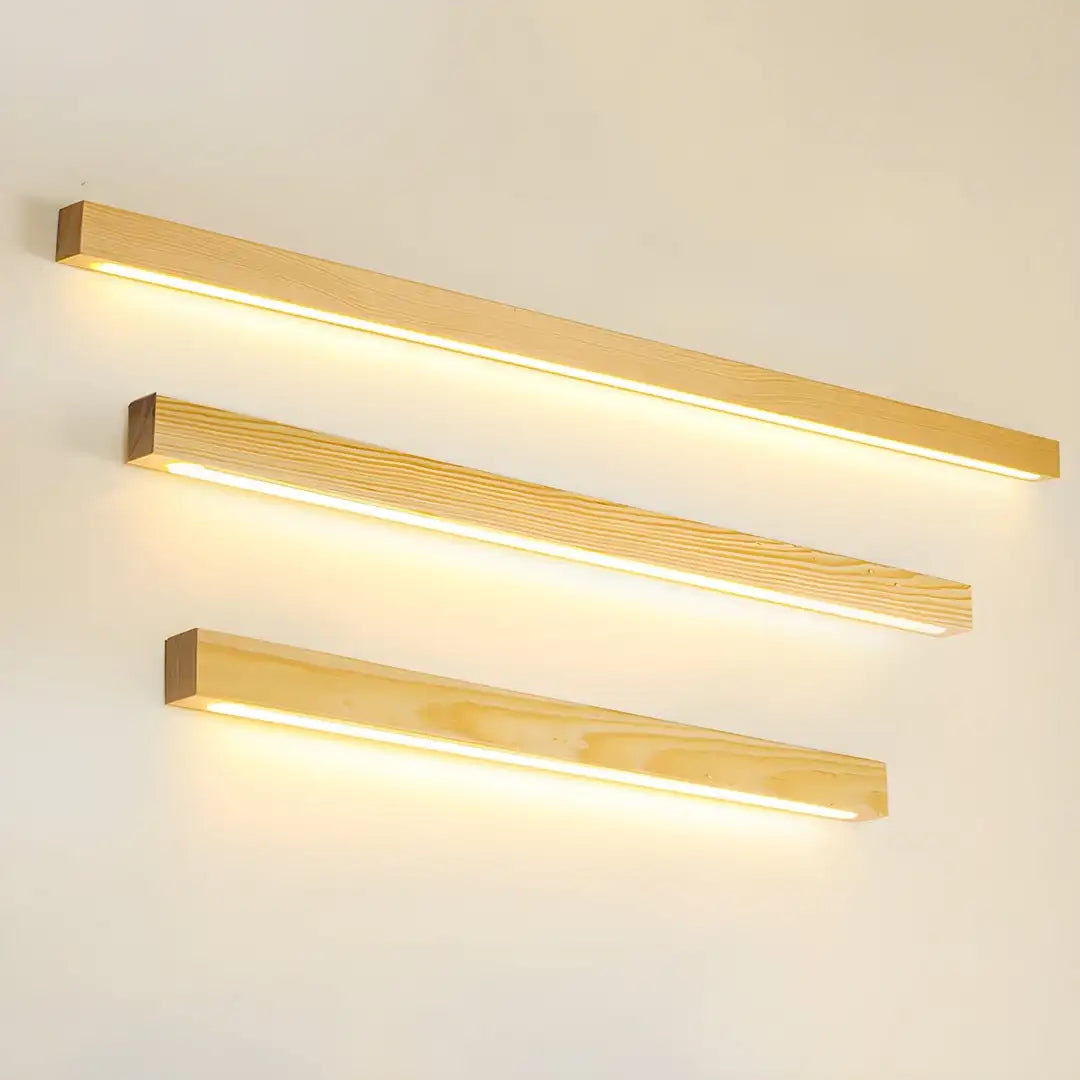 ZenLuma Japanse Houten Wandlamp - wandlamp - zijaanzicht