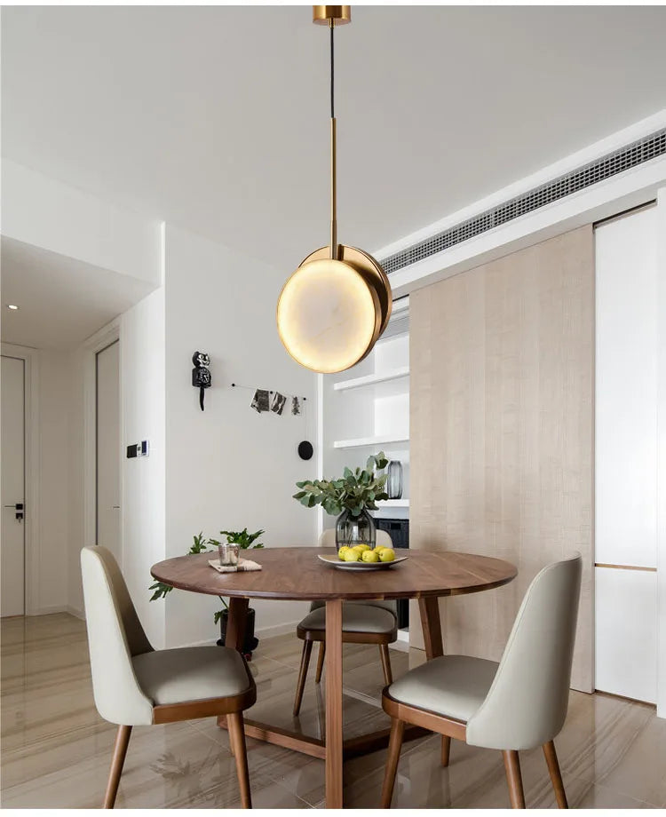 Round Marble Wall Lamp