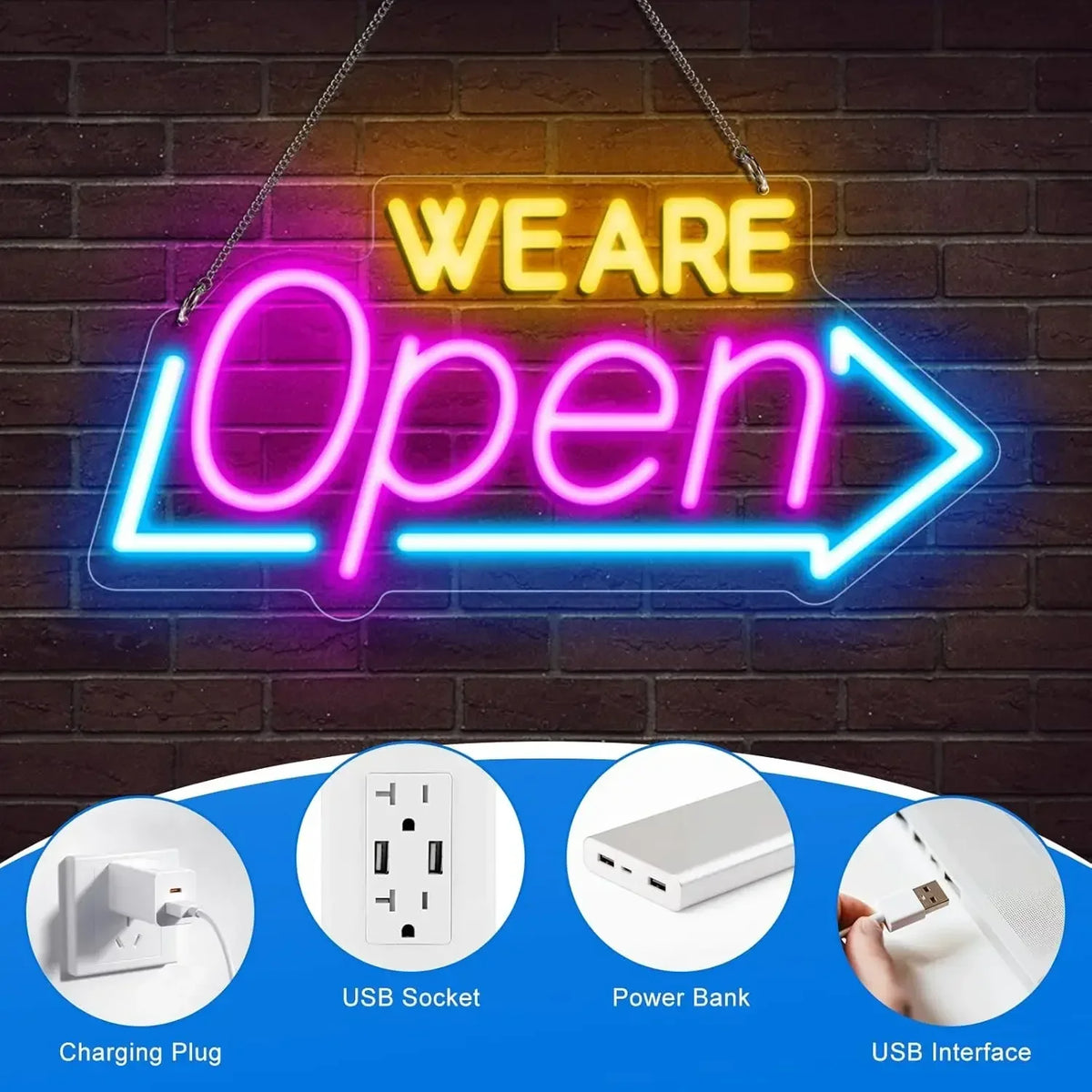 MagicLume Veelzijdig Neon Bord - wandlamp - close-up