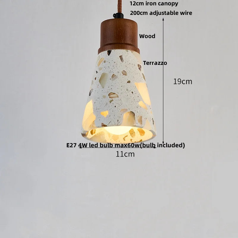 TerraLume LED Hanglamp – Moderne Terrazzo & Koper Designlamp