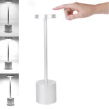 LumiÉlan – Klassieke Oplaadbare Tafellamp met Touch, Traploze Dimming en 3 Lichtkleuren