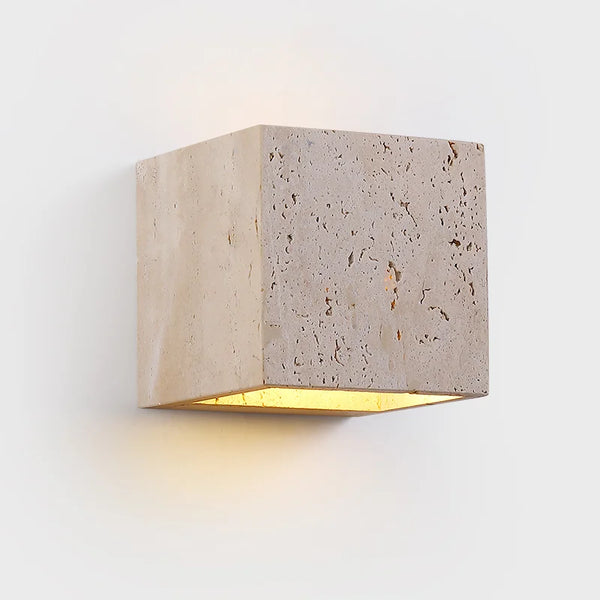 StoneBloc Buitenwandlamp – Natuurlijke Steenlook Wandlamp voor Tuin, Hal & Badkamer