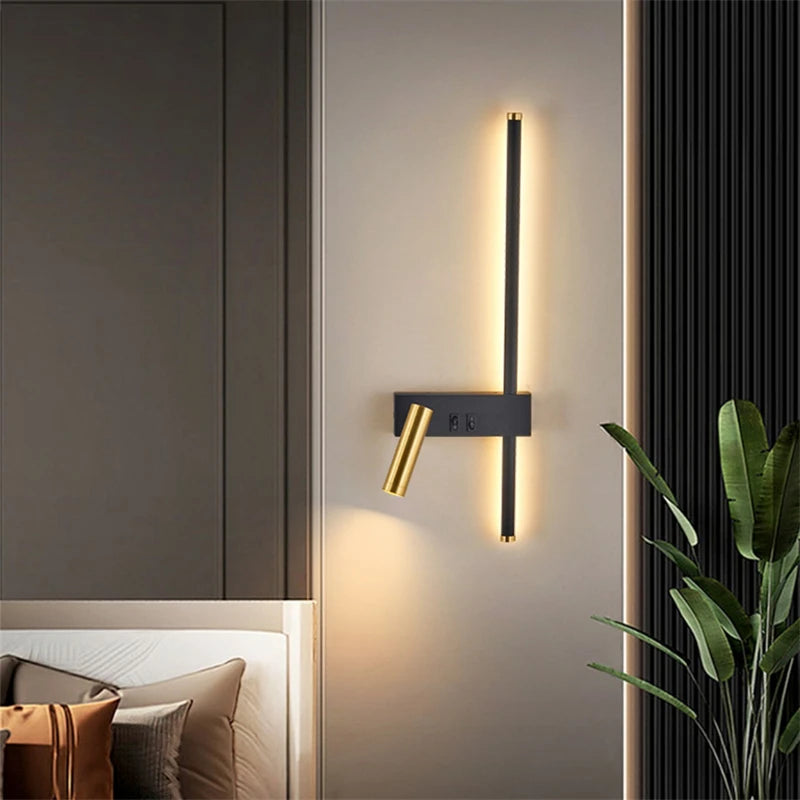 AuroraLuma Nordic Dual LED Wandlamp - wandlamp - detail