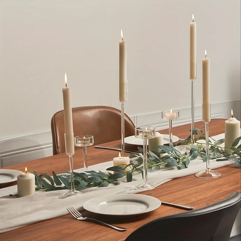 LumaVase Glazen Kandelaar Set