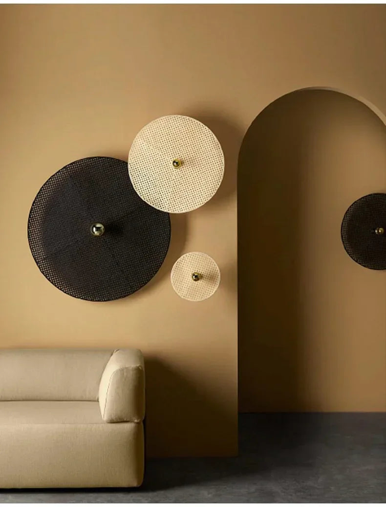 RattanHikari Handgemaakte Japanse Bamboe Wandlamp - wandlamp - sfeerbeeld