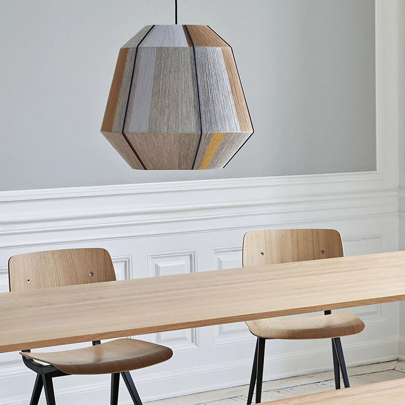 BonLumi Naturé – Retro Bonbon Hanglamp van Henneptouw en Rotan