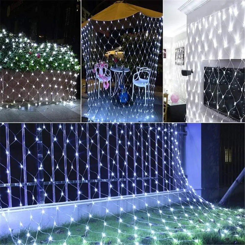 LED Kerstverlichting Netvormig - buitenverlichting - sfeerbeeld