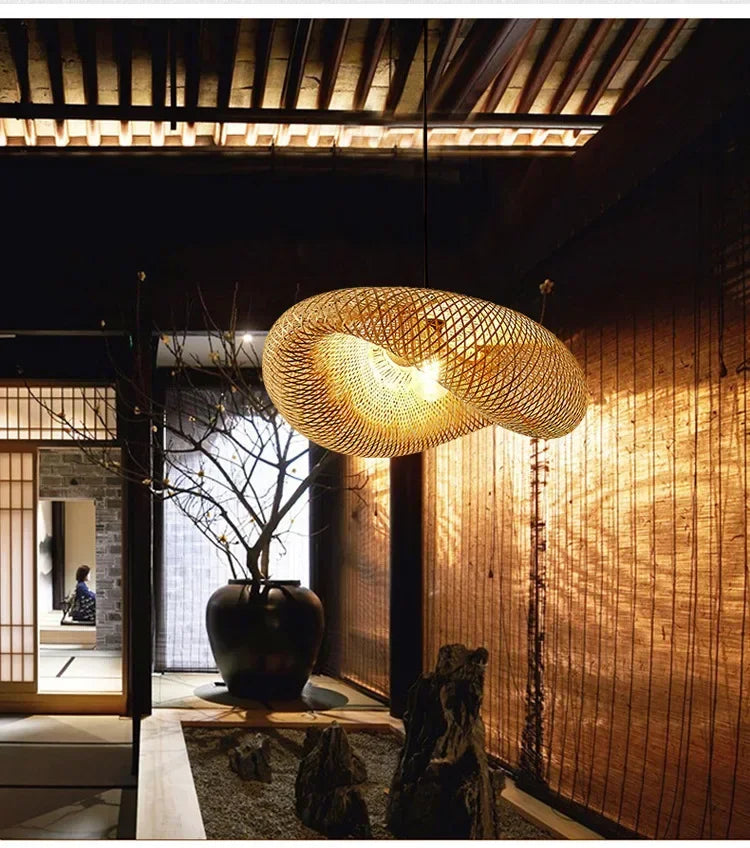 TropicalBreeze Bamboe Hanglamp - hanglampen - materiaaldetail