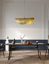 Minimalistische Koperen Hanglamp in Lotusblaad Ontwerp