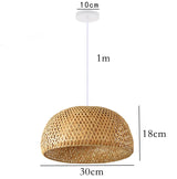ZenWeave Bamboe Hanglamp – Handgeweven Oosterse Stijl voor Huis en Restaurant