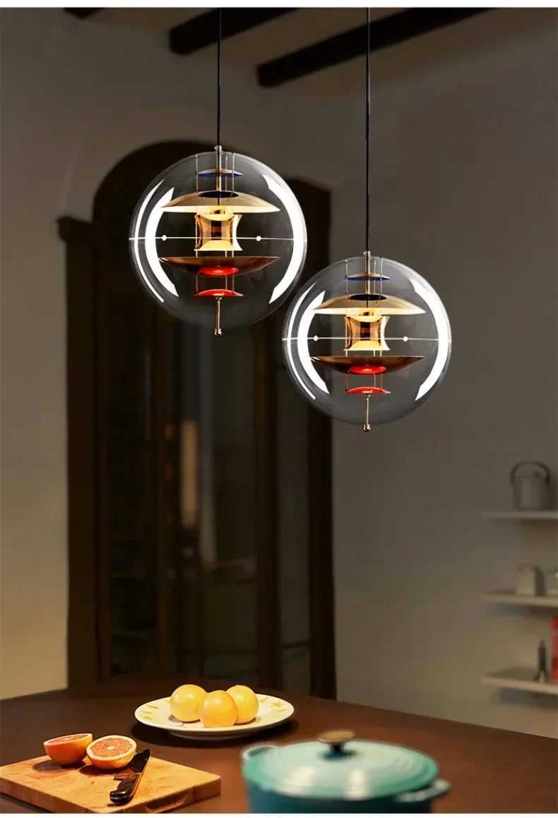 StellarGlow Nordic Planeet Kroonluchter - hanglampen - in de kamer