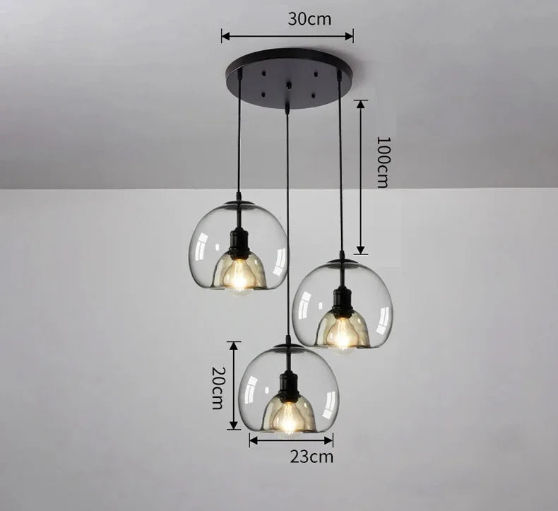 Aurora Glass Pendant Light - hanglampen - gemonteerd