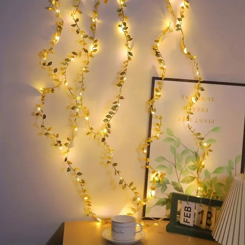 AureaLeaf Gouden kerstverlichting - buitenverlichting - zijaanzicht