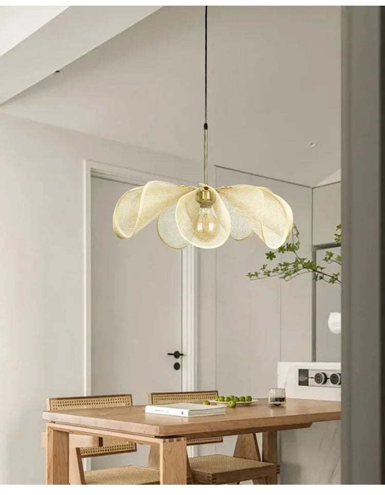 SabiFlora Wabi-Sabi Stoffen Hanglamp - plafondlamp - sfeerbeeld