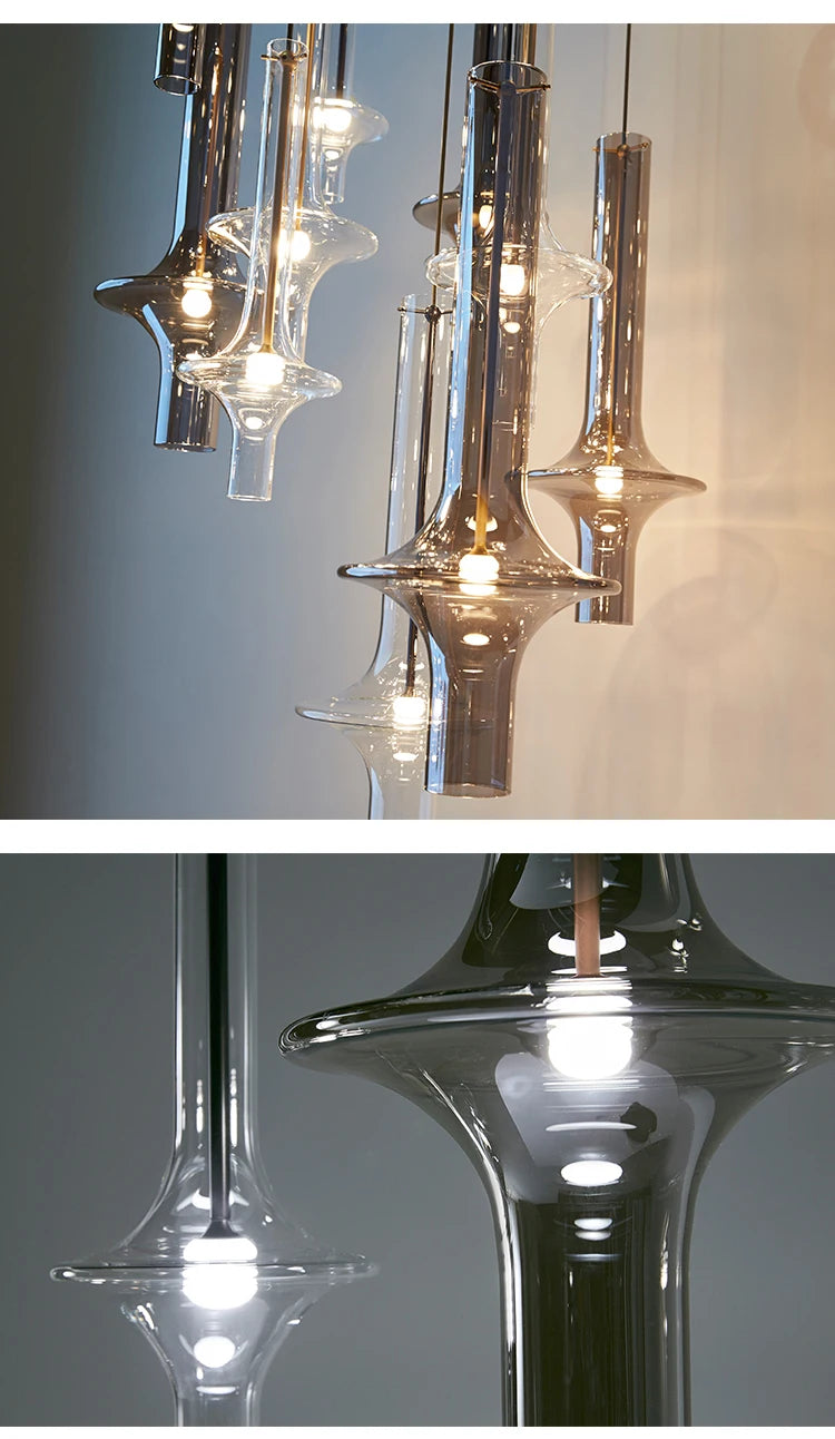 LuxuraSphere Postmoderne Nordic Glas Hanglamp - hanglampen - zijaanzicht