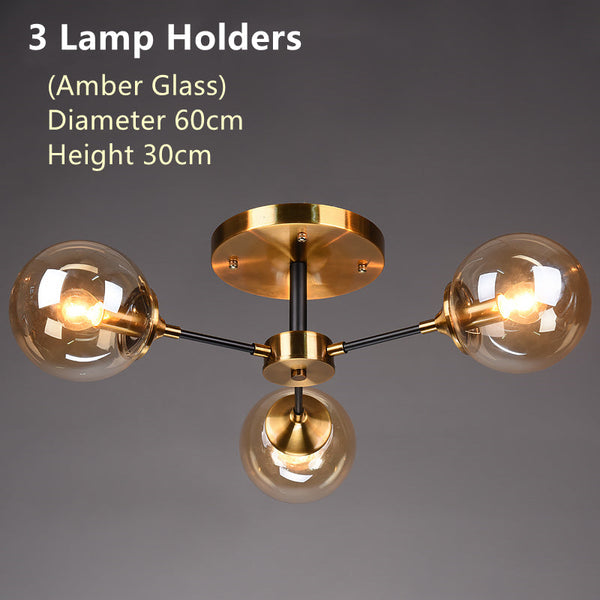 Rotor Koperen Plafondlamp Voor In De Woonkamer - plafondlamp - in de kamer