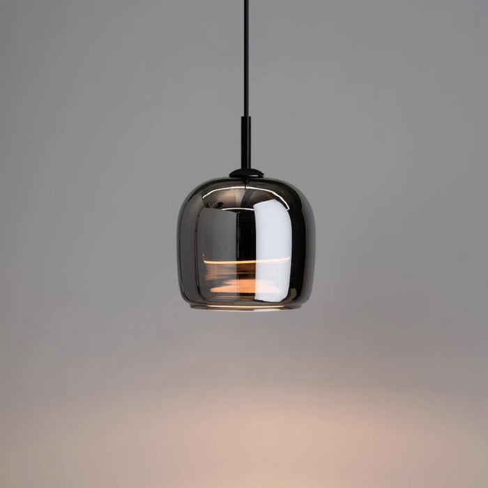 Scandinavische Zwart Glazen Hanglamp